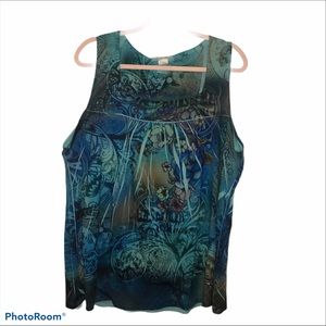 Dressbarn Sleeveless Shirt Sz 3X.